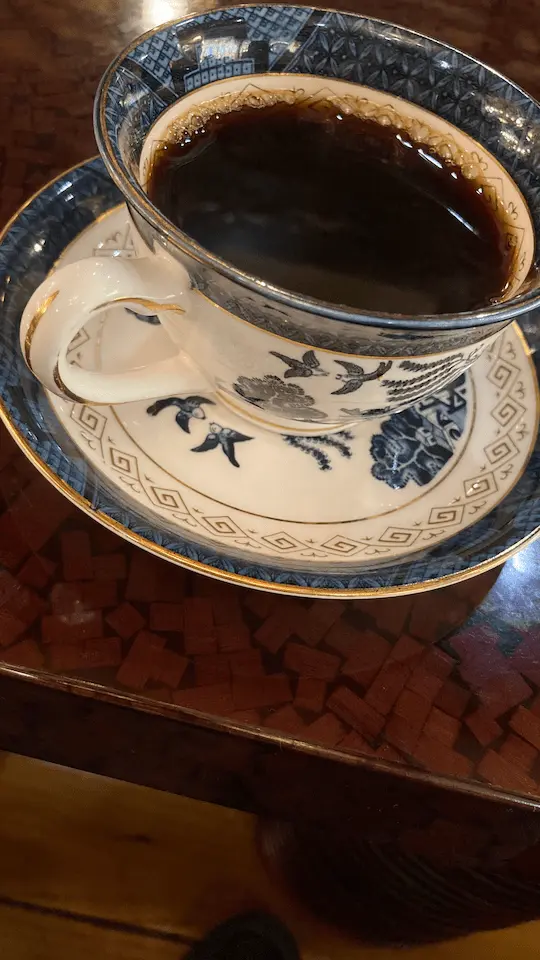 古城のホットコーヒー